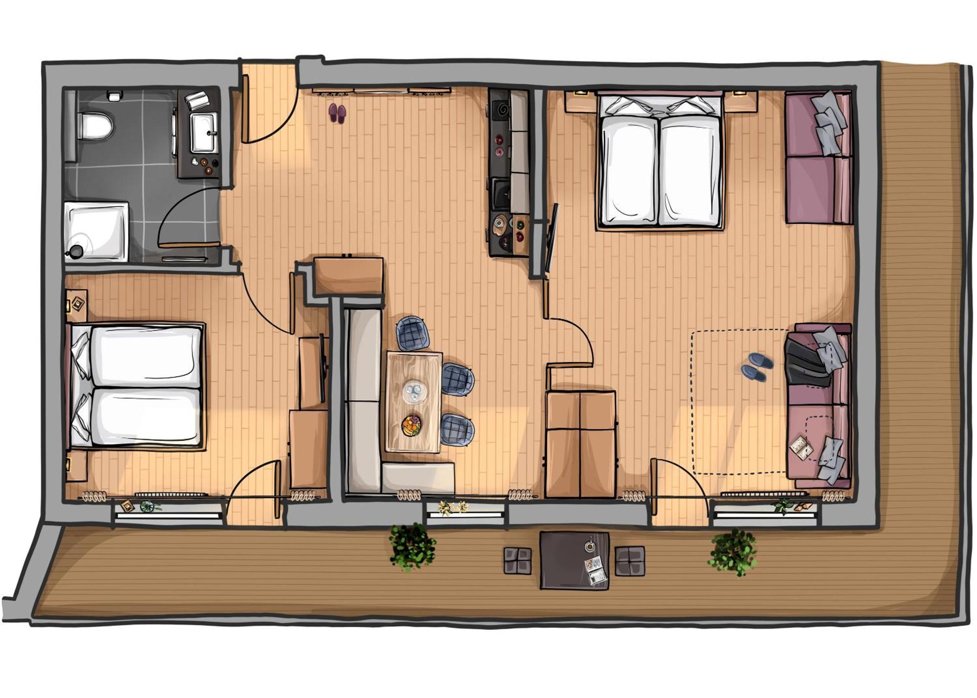 Appartements Sonnalm แบร์วัง ห้อง รูปภาพ